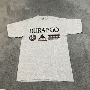 Vintage Teejays Shirt Mens Large Gray White Striped Durango Single Stitch‎ 90s